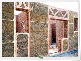 Строим дом из соломенных панелей в селе Гатное Киевской области (видео) - Экопанели из ржаной соломы и тростника